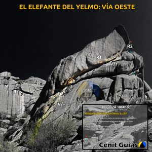 Pedriza: El Elefante del Yelmo, Vía Oeste