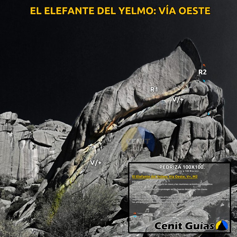 Pedriza: El Elefante del Yelmo, Vía Oeste