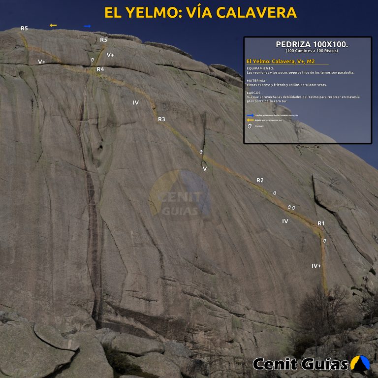 Pedriza: El Yelmo, Vía Calavera